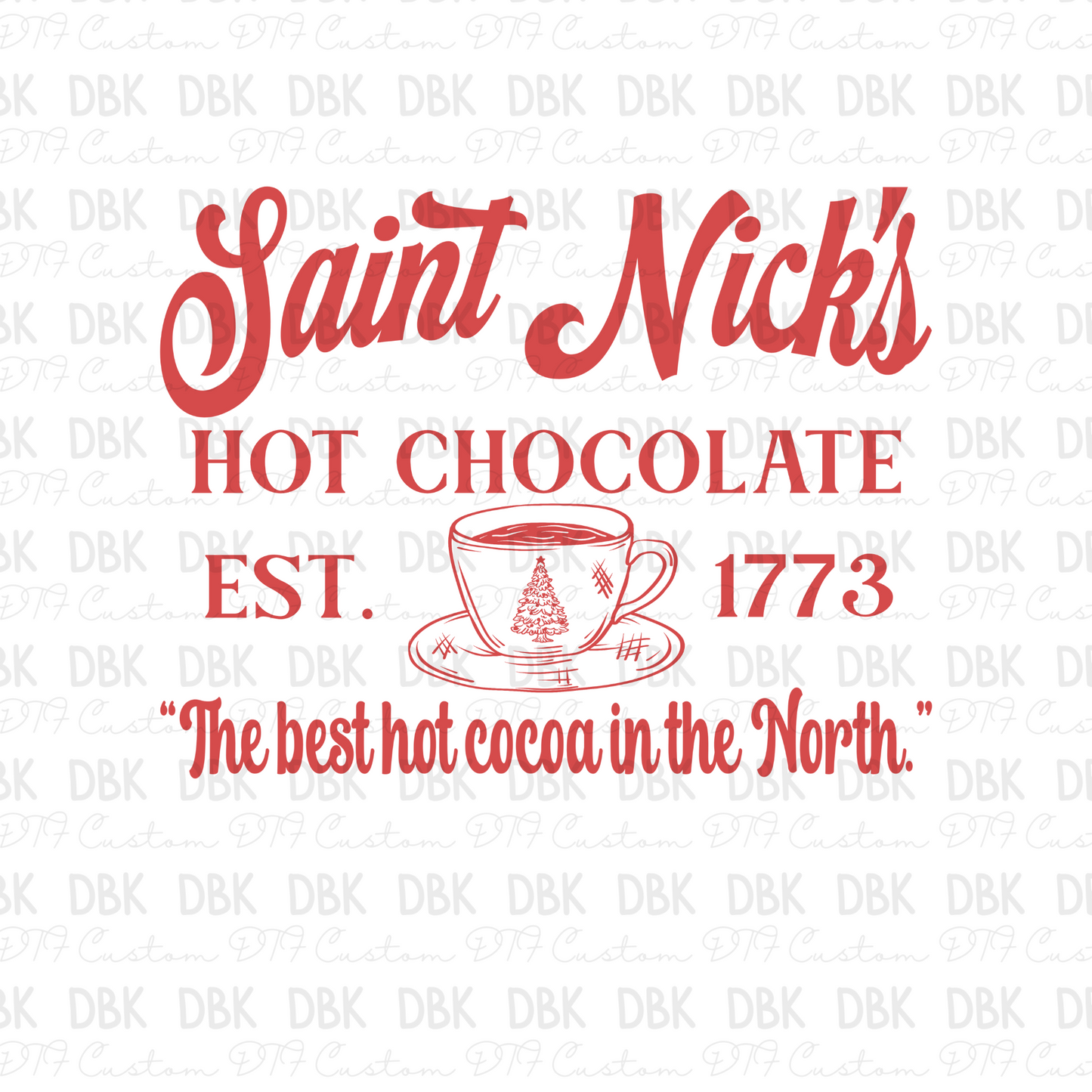 Saint Nick's RED DTF Transfer E76