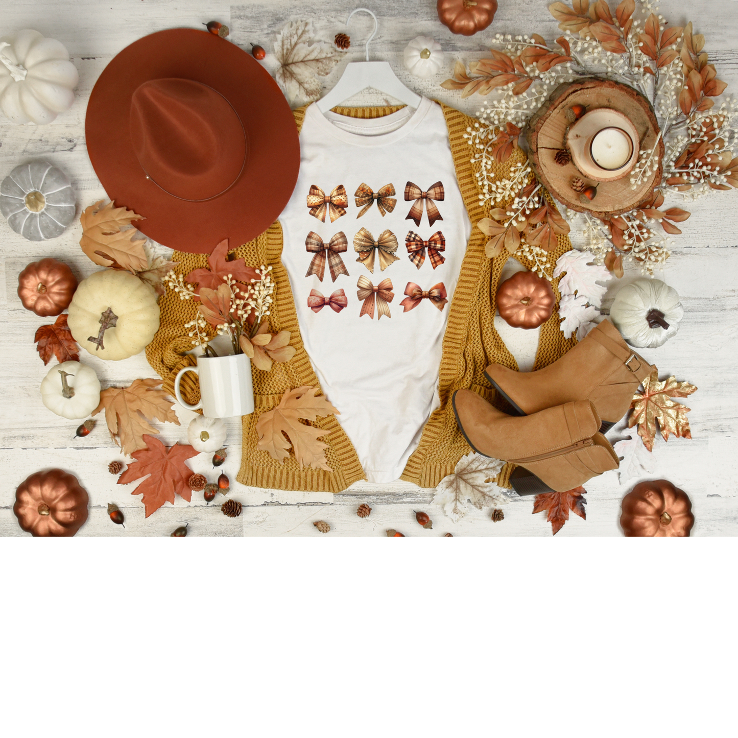 Fall bows DTF transfer F64