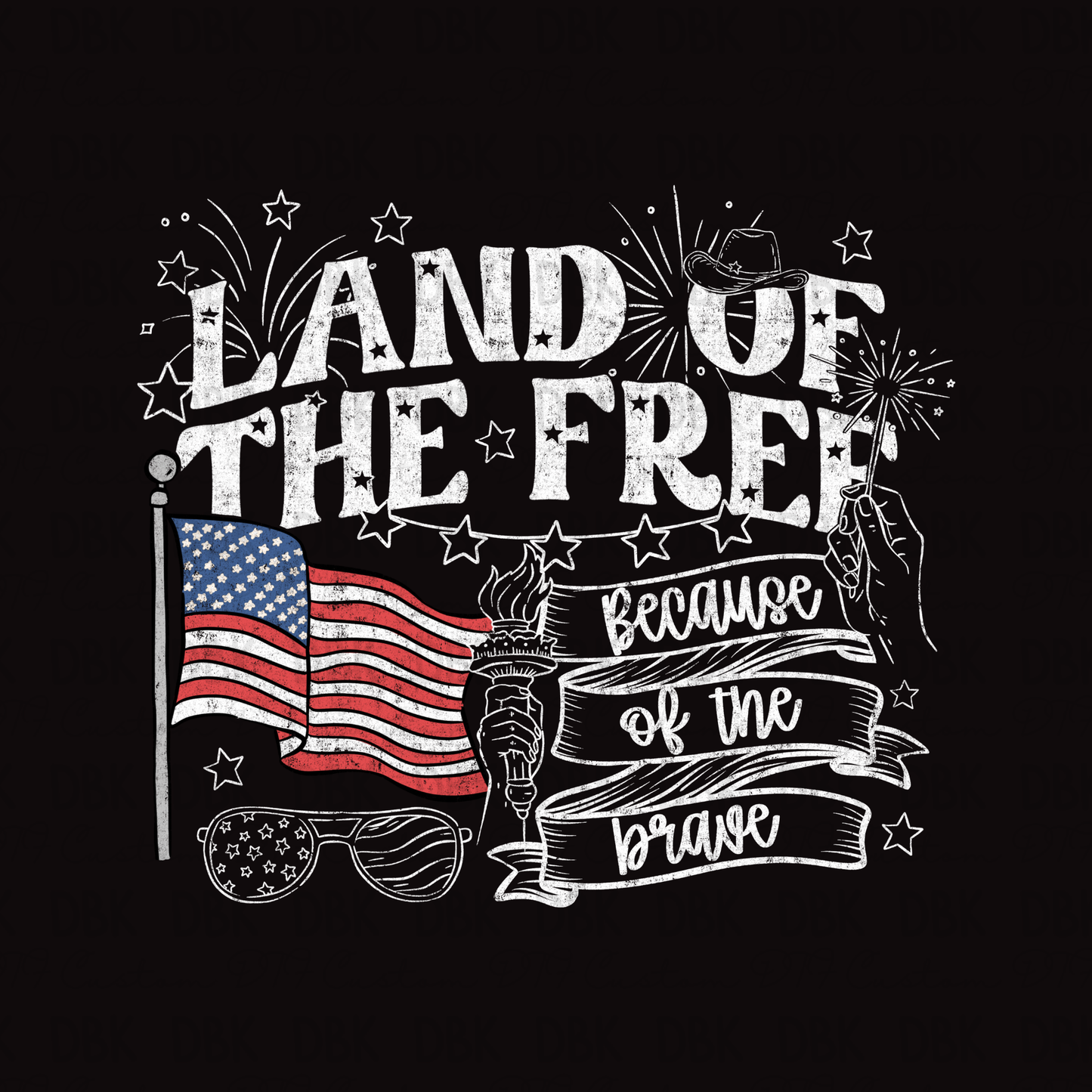 Land of the Free DTF Transfer