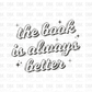 The Book is always better DTF Transfer GREY D31