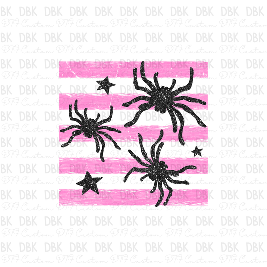 Stripes and spiders DTF Transfer H346