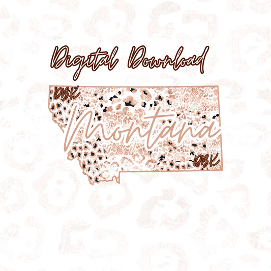 Montana Rose Gold Leopard Digital Download