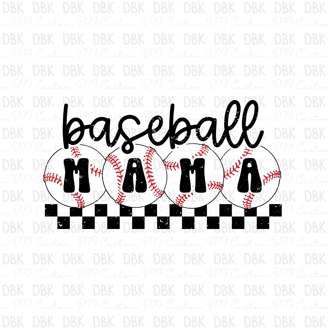 Baseball mama DTF transfer C3