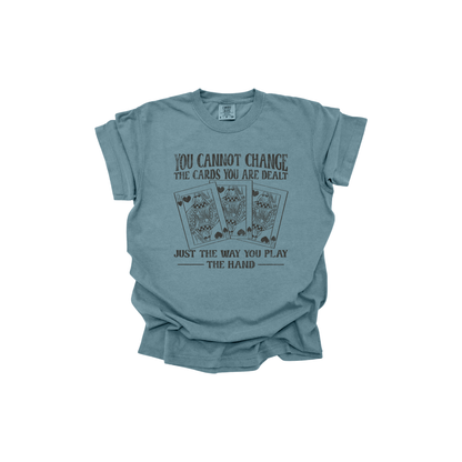 You cannot change the cards you are dealt DTF transfer GREY I298
