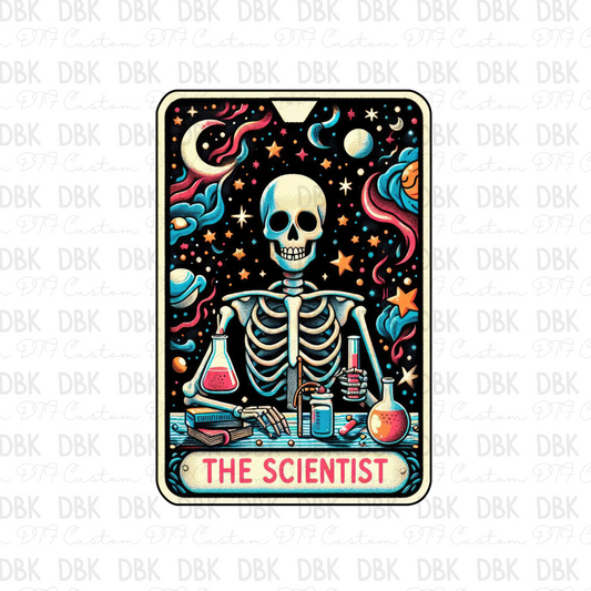 The scientist tarot card DTF transfer