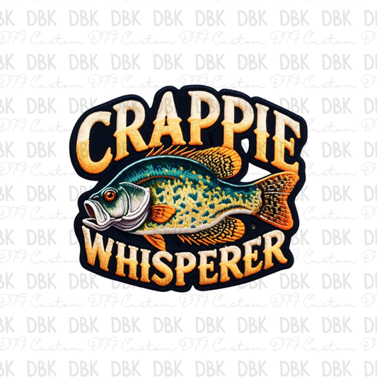 Crappie Whisperer DTF transfer B87