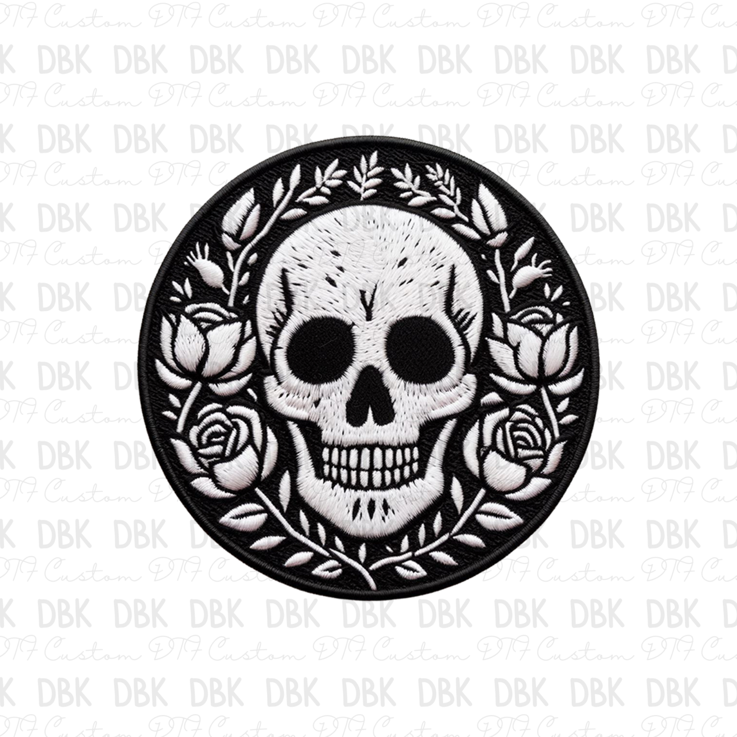 Skull Roses DTF Transfer B144