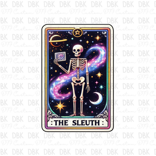 The sleuth tarot card DTF transfer