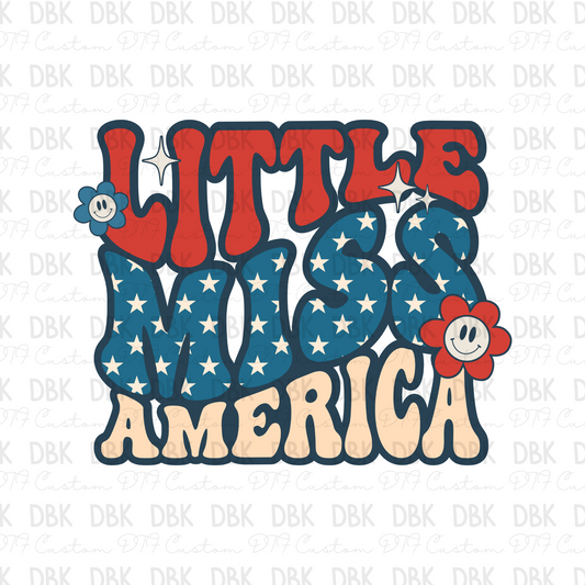 Little Miss America DTF Transfer R75