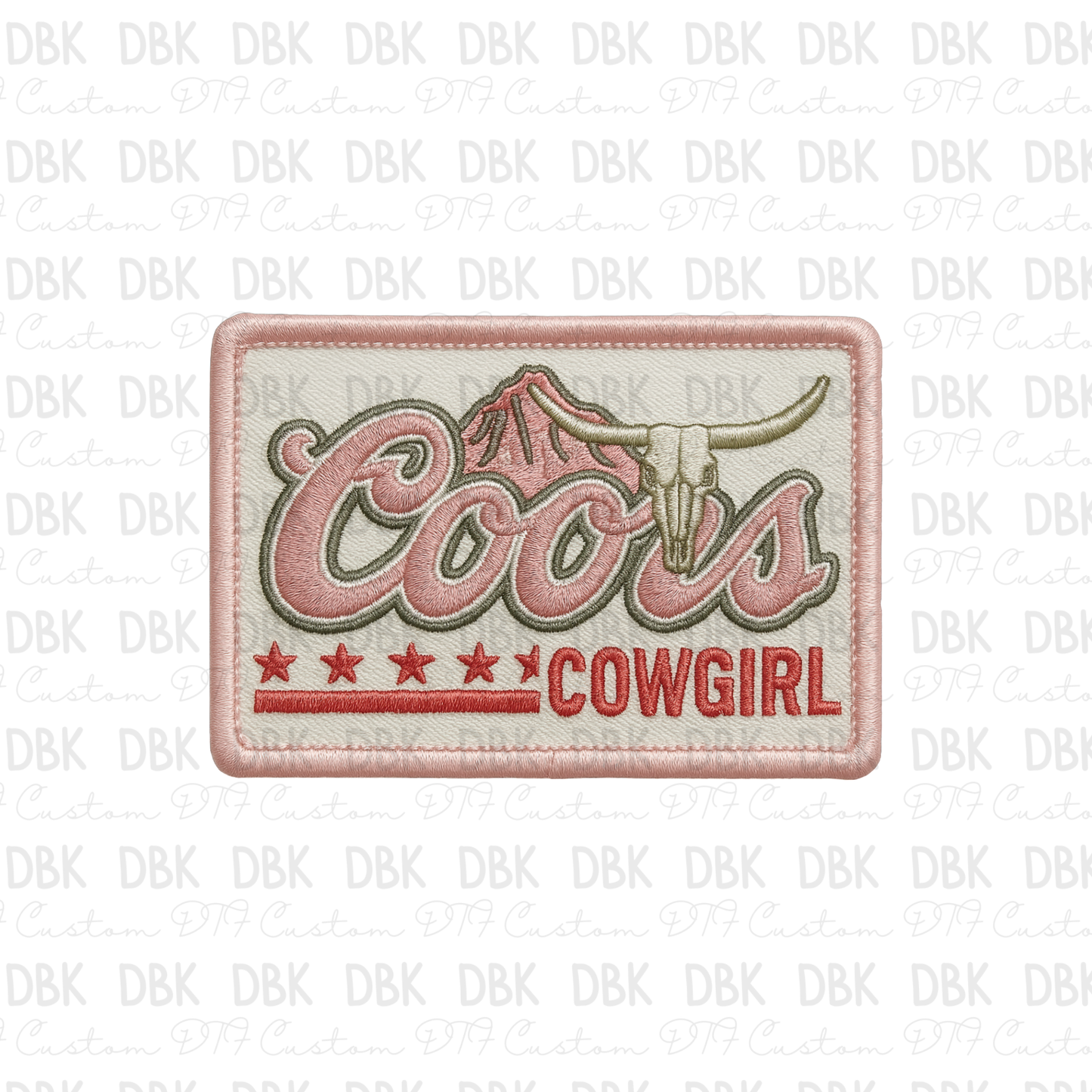 Coors cowgirl DTF transfer B320