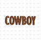 Cowboy leather DTF transfer
