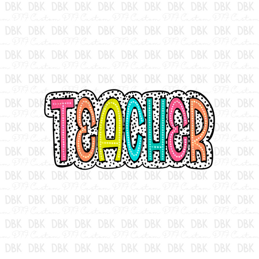Dalmation Teacher  DTF Transfer A1