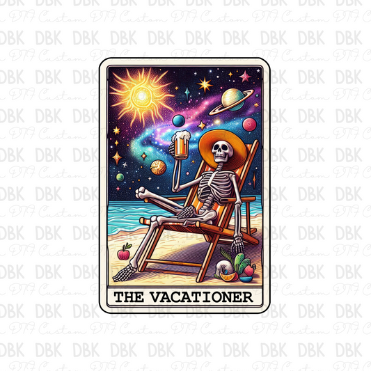 The vacationer tarot card DTF transfer