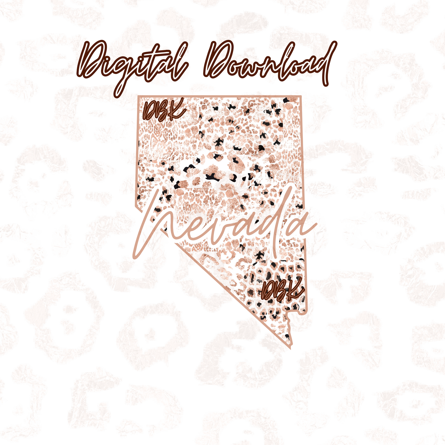 Nevada Rose Gold Leopard Digital Download