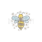Floral Bee DTF transfer