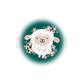 Floral Lamb DTF transfer