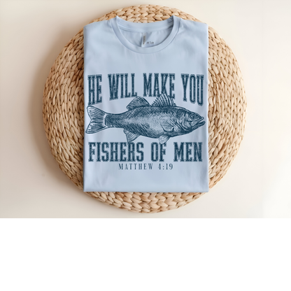 Fishes of men DTF Transfer BLUE FT8