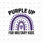 Purple up for Military kids DTF Transfer