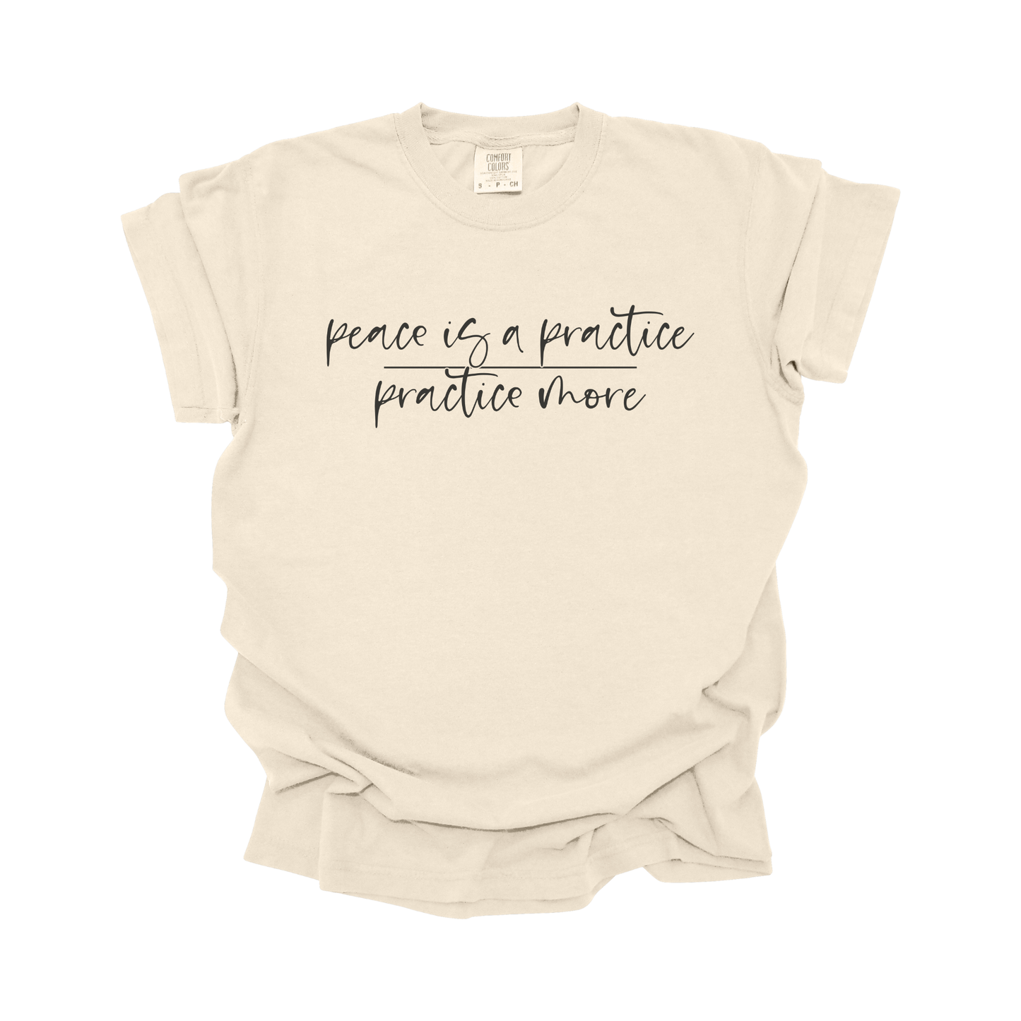 Peace is a practice DTF Transfer GREY Z2