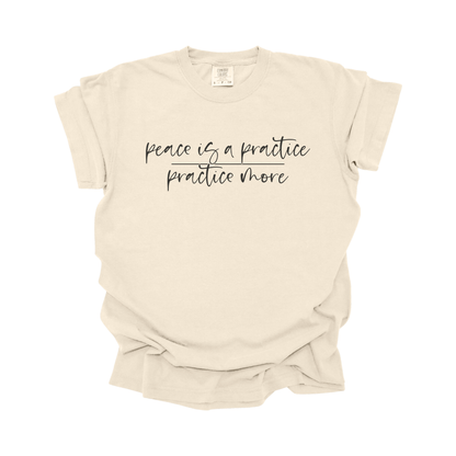 Peace is a practice DTF Transfer GREY Z2
