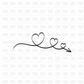 Hearts & arrow DTF transfer J12