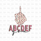 ABCDEF you DTF transfer J38
