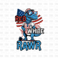 Red White Rawr DTF Transfer R177