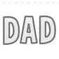 DAD WHITE DTF transfer DD26