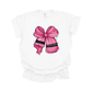 Pink Crayon bow DTF Transfer