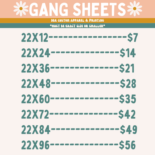 Custom Upload DTF Gang Sheet