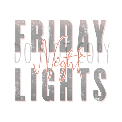 Friday Night Lights DTF transfer C72