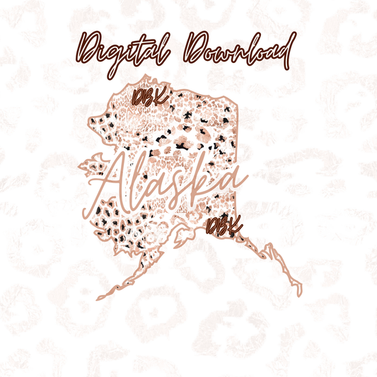 Alaska Rose Gold Leopard Digital Download