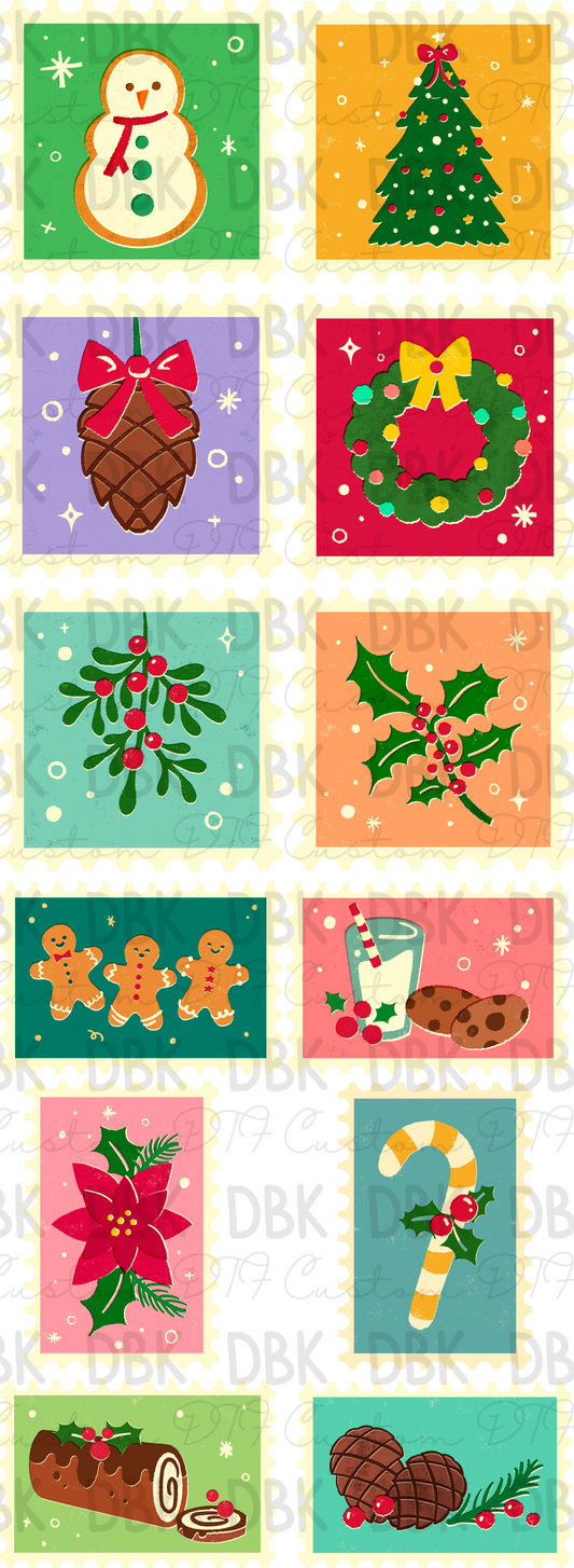Christmas Stamps Pre-Made Gang Sheet 60in