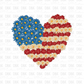 flower America heart DTF Transfer R80