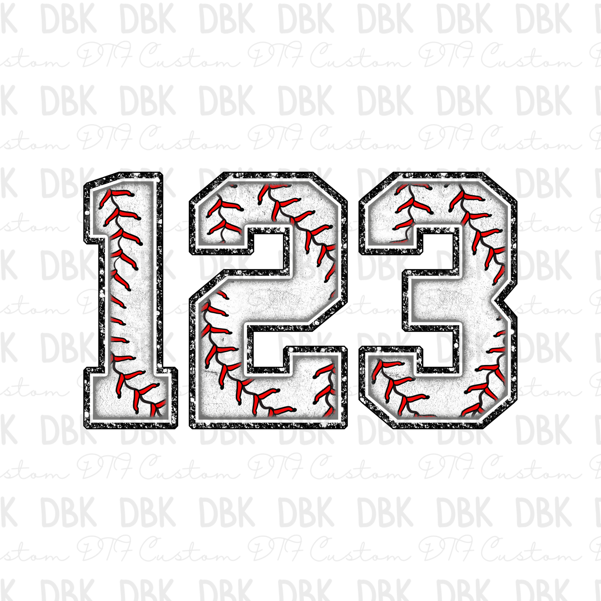 Baseball Numbers DTF Transfer C126 – DBK-Custom Creations