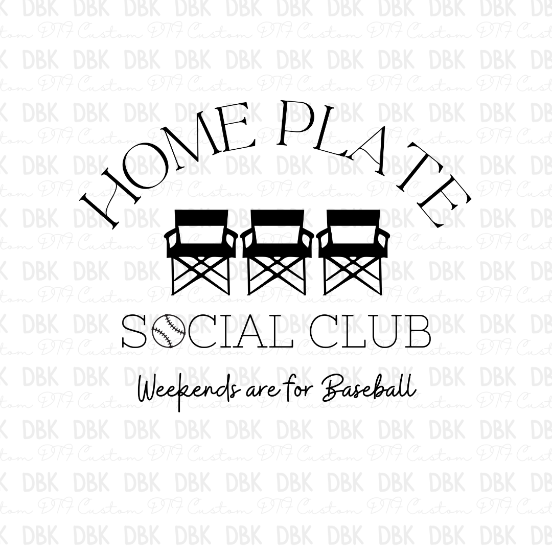 Home plate social club DTF transfer C7