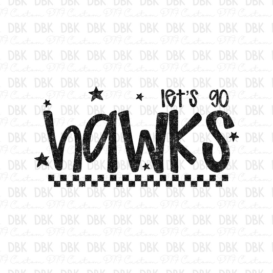 HAWKS DTF Transfer BLACK M182