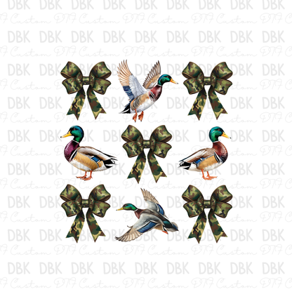 Bow and Ducks DTF Transfer