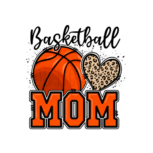 Basketball mom w/heart DTF transfer C39