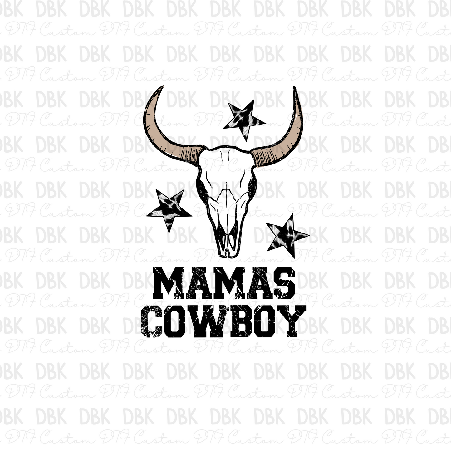 Mamas Cowboy DTF transfer