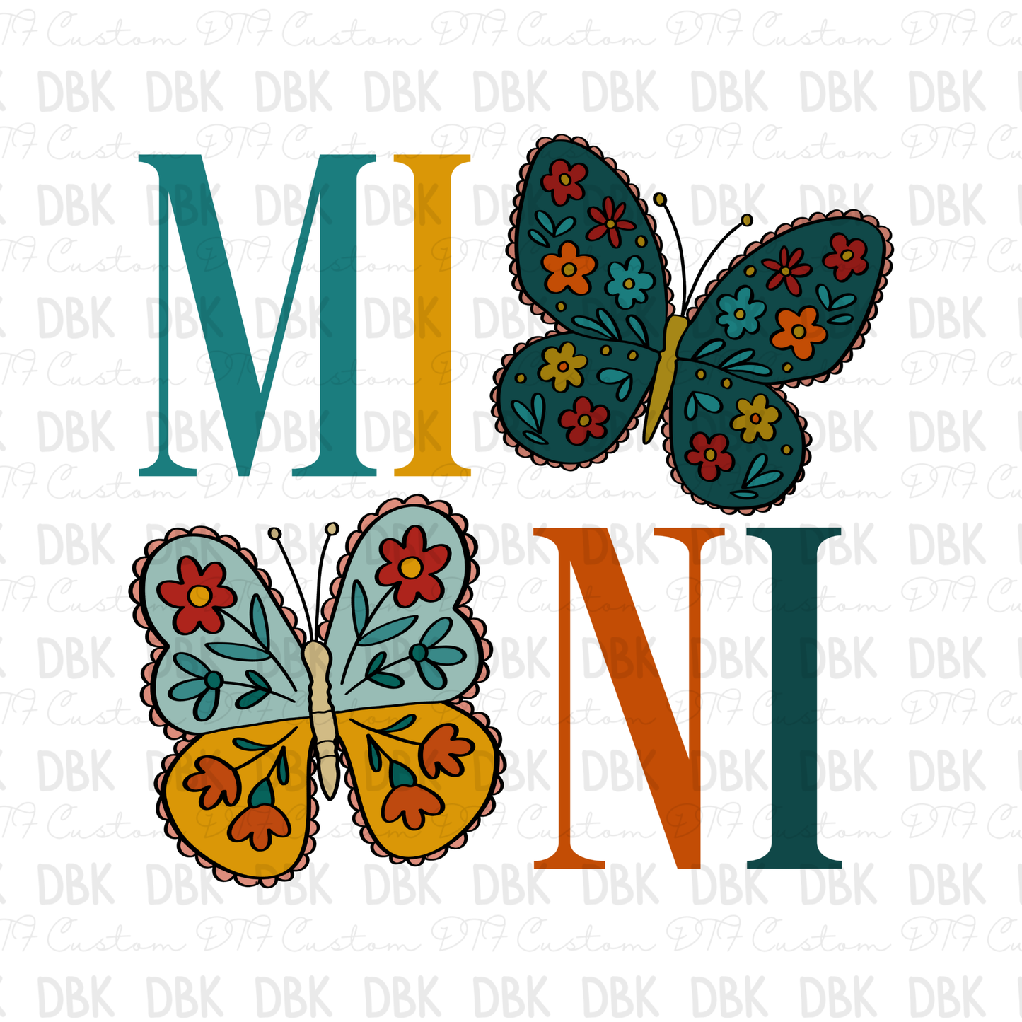 Butterflies' mini DTF Transfer