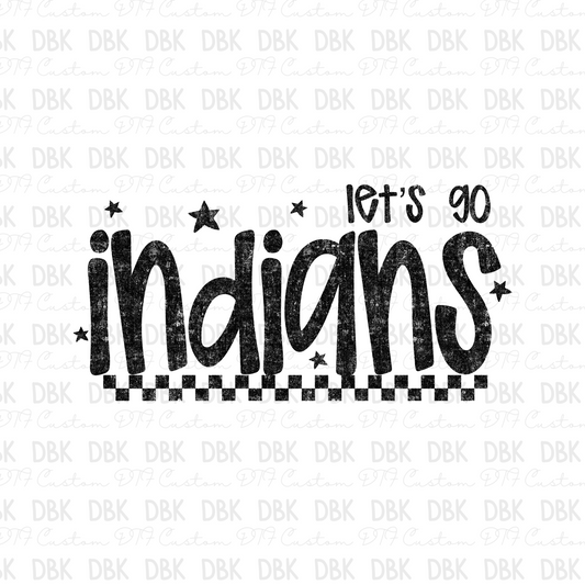 INDIANS DTF Transfer BLACK M184