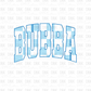 Blue check bubba DTF Transfer