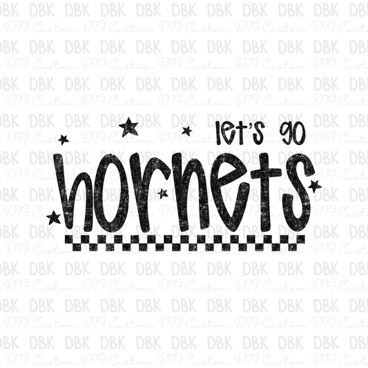 HORNETS DTF Transfer BLACK M183