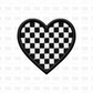 Checkered Heart DTF Transfer B149