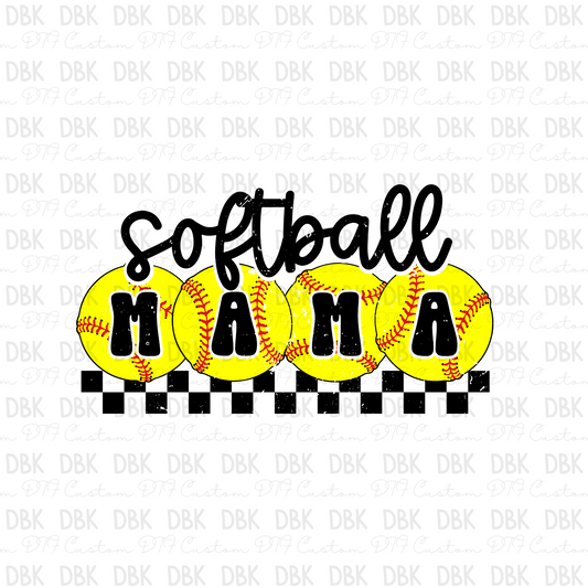 Softball Mama DTF transfer C15