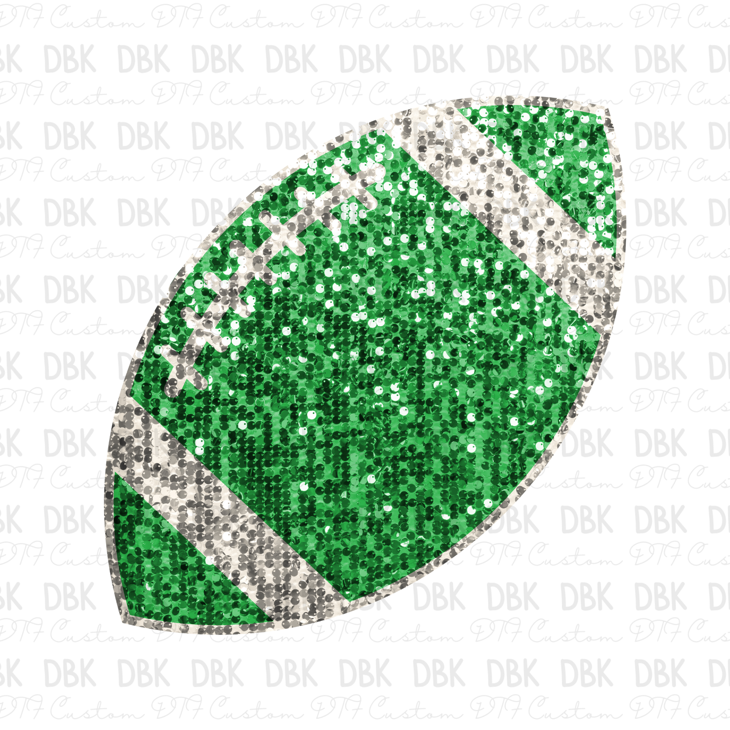 Football sparkle green DTF Transfer C145