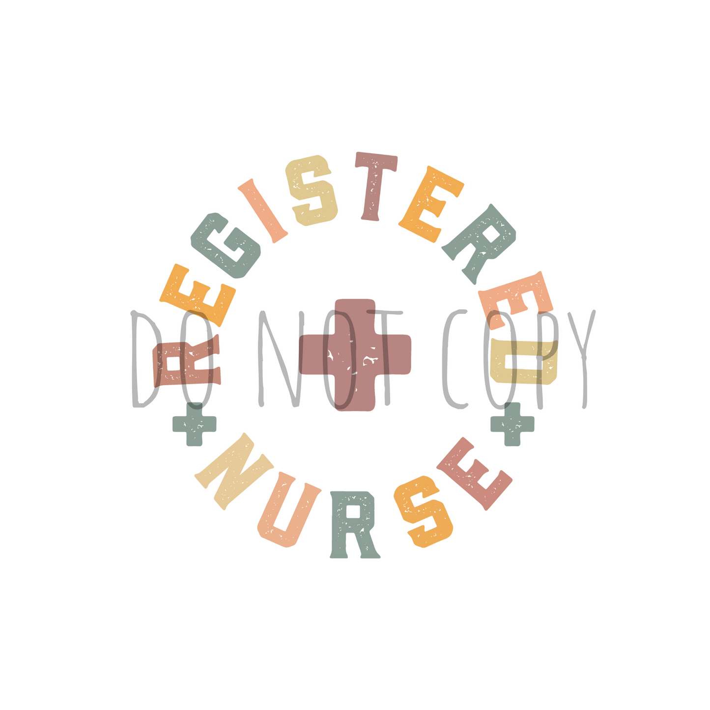 Registered Nurse circle DTF transfer