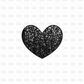 Black Heart DTF transfer I87