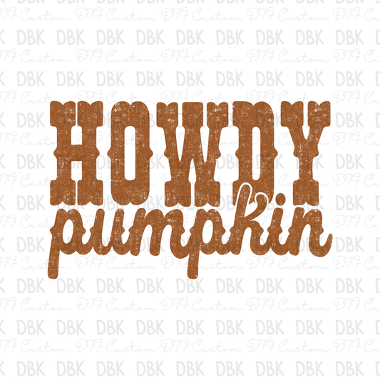 Howdy Pumpkin DTF Transfer